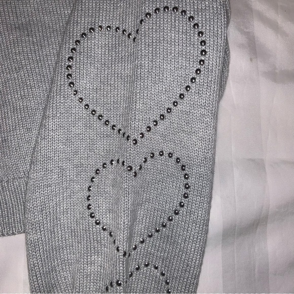 NWT NYC MADDEN BLING HEART SWEATER SMALL - Picture 4 of 7